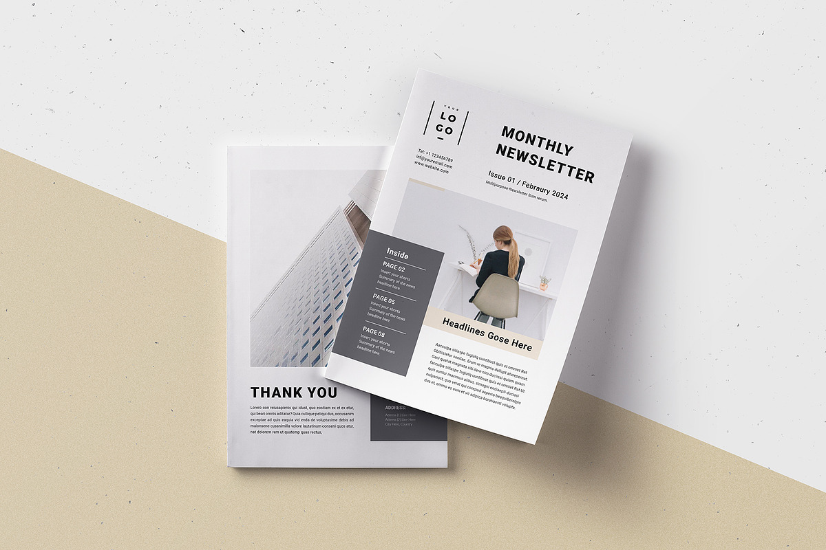 Newsletter Template / Ms Word, a Magazine Template by Creativity-Design (Photo 7 of 7)