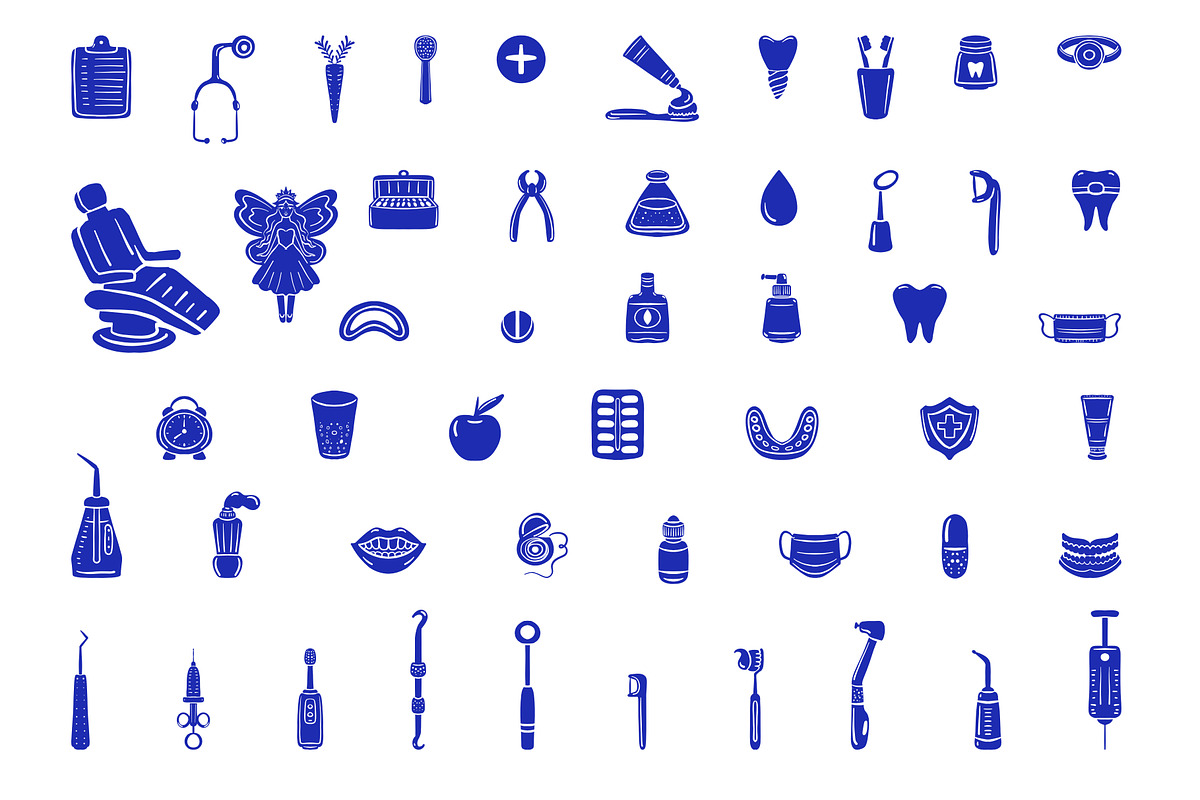 Hand drawn dental care Collection, a Healthcare Illustration by Anada Arty