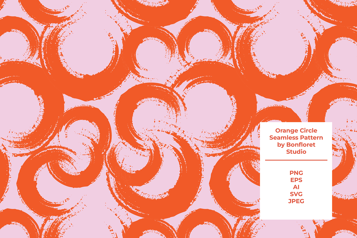 Orange Circle Seamless Pattern, a Pattern Graphic by Bonfloret Studio (Photo 1 of 3)