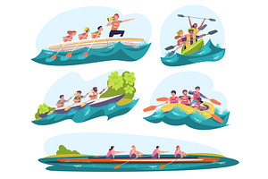 Rowing team. Business teamwork, a Sport Illustration by Stock-Smart-Start