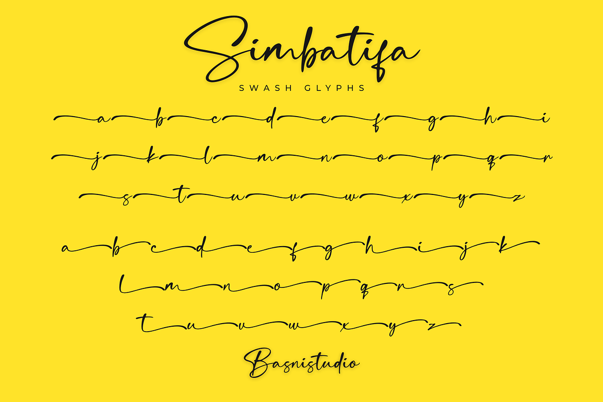 Simbatifa a Handwritten Font, a Handwritten Font by Basnistudio (Photo 11 of 13)