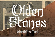 Olden Stones, a Blackletter Font by Letterafa Studio (Thumbnail 1 of 7)