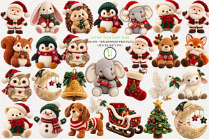 Christmas Plushie Clipart Bundle