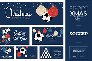 Soccer Christmas card set