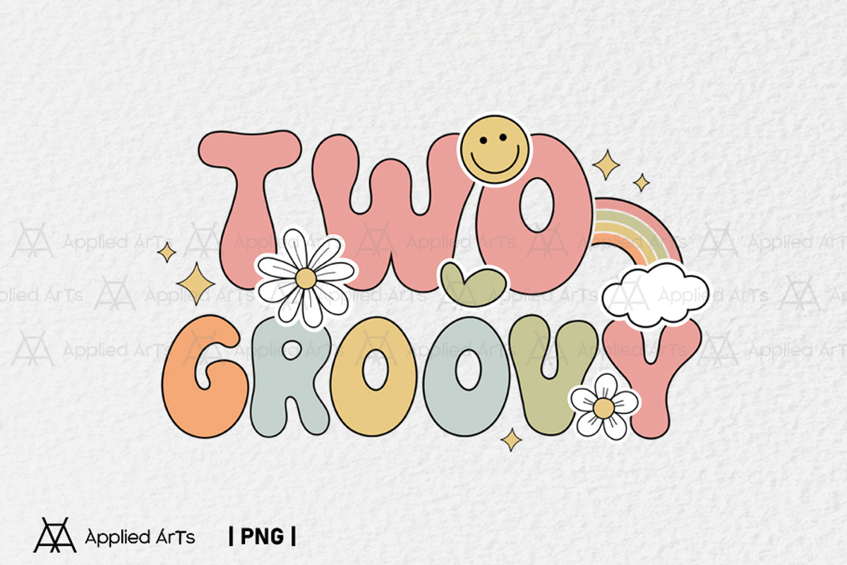 Two Groovy PNG - 2nd Birthday Retro, an Object Graphic by Applied Arts (Photo 1 of 4)