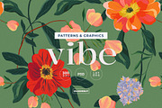 Vibe Lush Nature Floral Pattern, a Pattern Graphic by likorbut (Thumbnail 1 of 12)