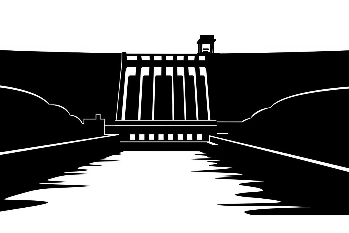 Hydroelectric Dam Power Silhouette, an Illustration by musafir_fashion (Photo 5 of 16)