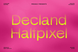 CS Decland Halfpixel, a Sans Serif Font by Craft Supply Co.