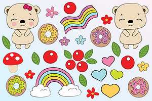 Cute bears - element & pattern