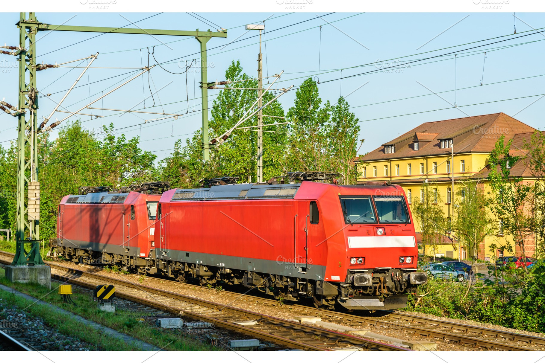 Electric locomotives at Kehl station in Germany, a Transportation Photo by Leonid Andronov