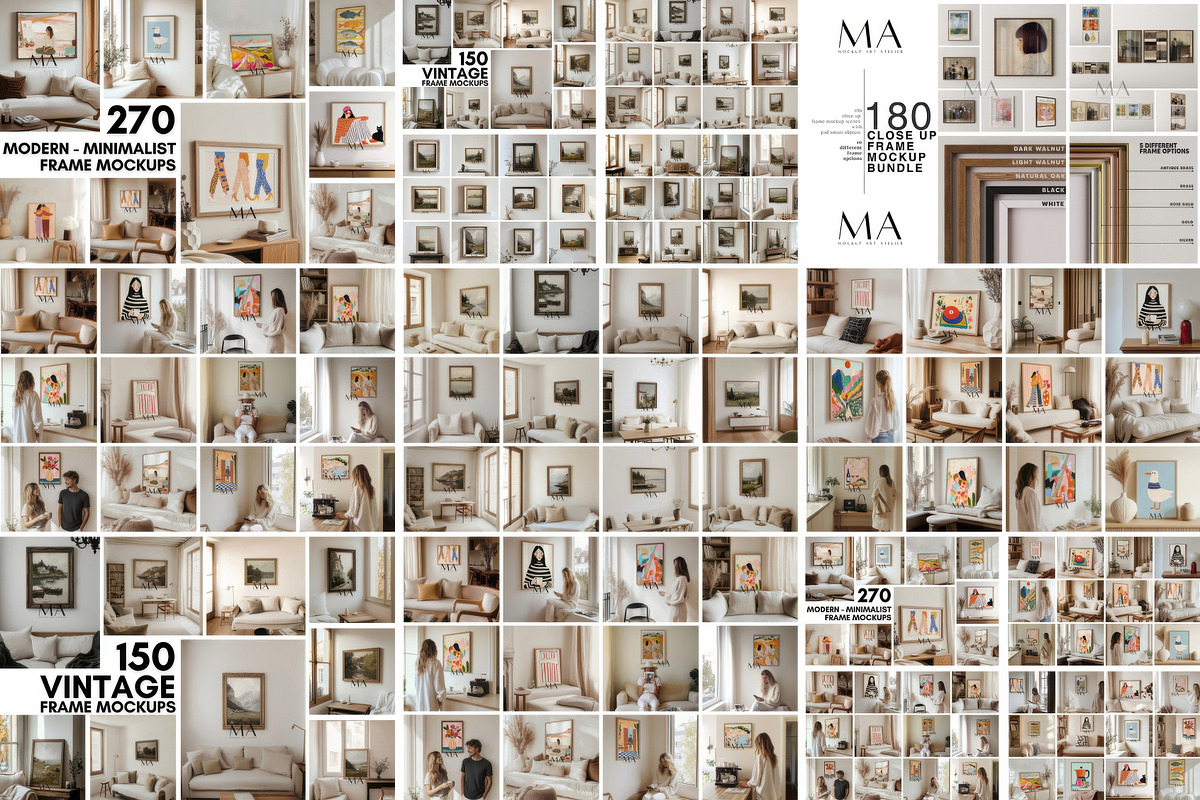 Mega Interior Frame Mockup Pack, a Household Mockup by Mockup Art Atelier (Photo 13 of 60)