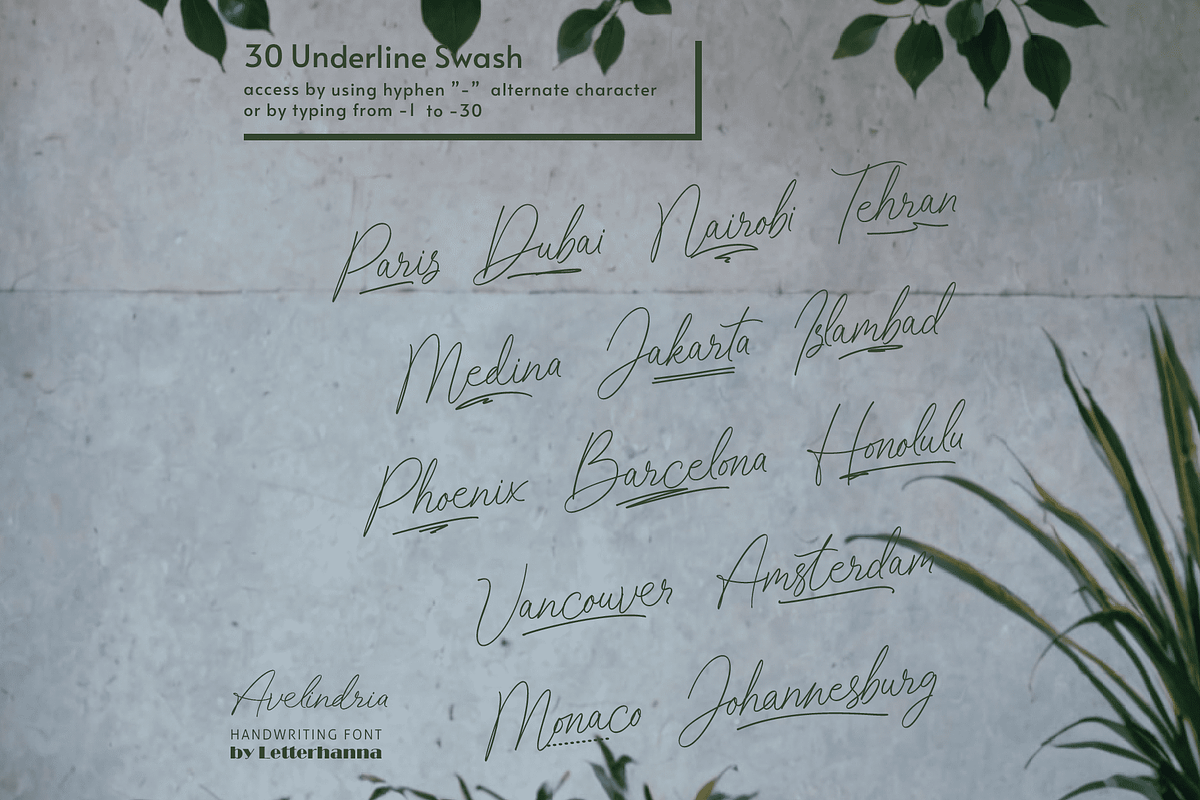 Avelindria Font, a Handwritten Font by Letterhanna Studio (Photo 12 of 19)