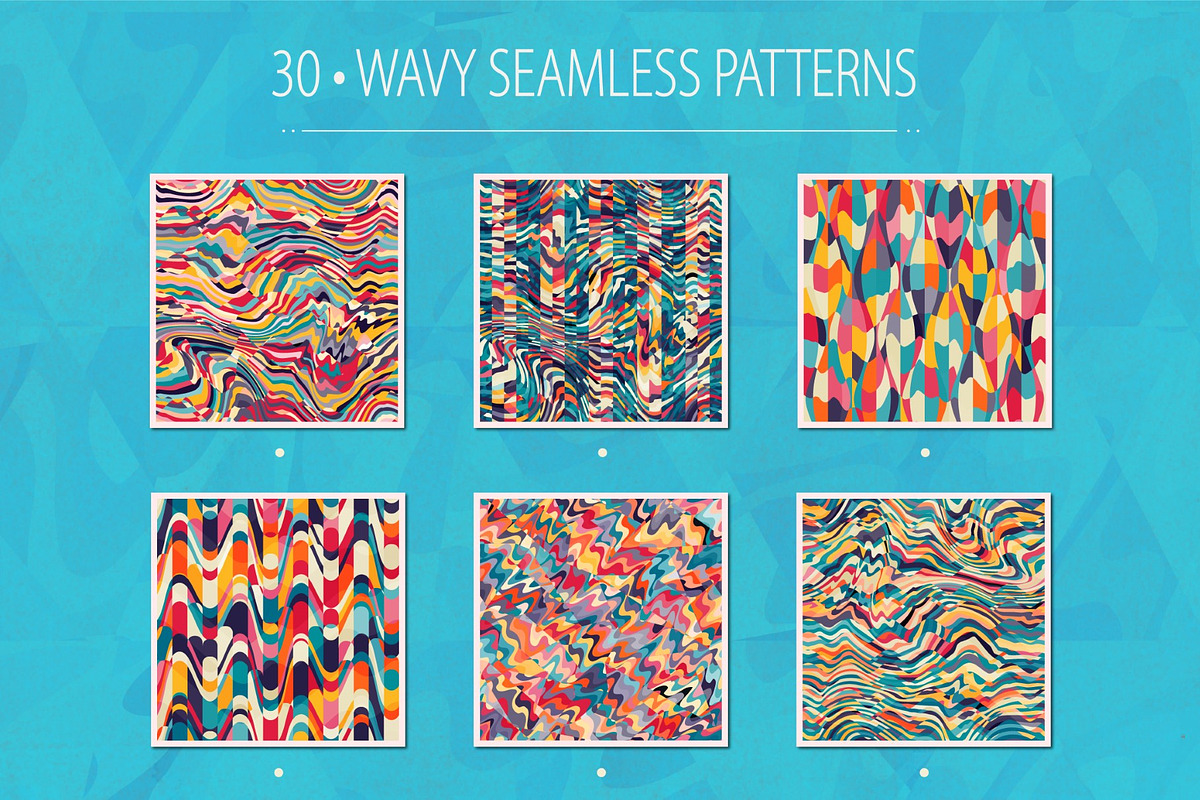 Wavy mosaic patterns, a Pattern Graphic by Gudiny (Photo 2 of 6)