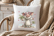 Whimsical Summer Pig Clipart, an Illustration by OK Design (Thumbnail 6 of 6)