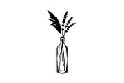 Pampas Grass Bottle Vase Bundle, an Illustration by Gaye Art (Thumbnail 25 of 31)