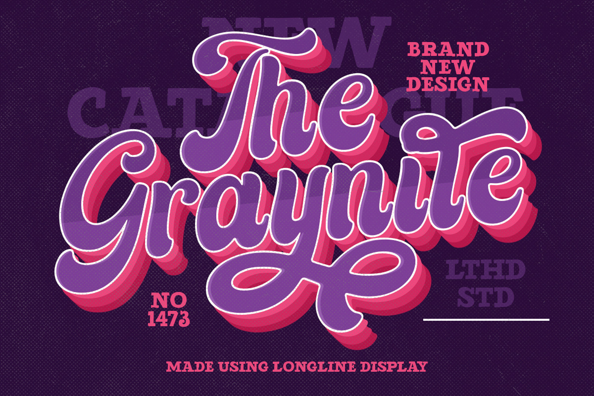 Longline - Retro Bold Script, a Script Font by Letterhend Studio (Photo 3 of 9)