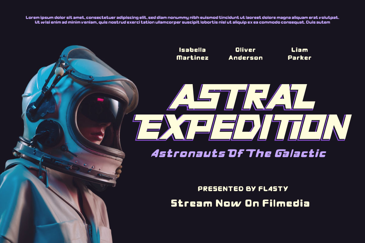 Flasty - Futuristic Font, a Sans Serif Font by twinstd (Photo 3 of 10)