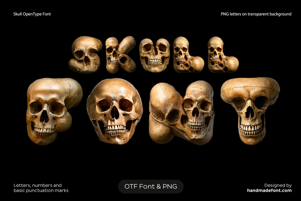 Skull Font, a Handwritten Font by Handmadefont (Photo 1 of 10)