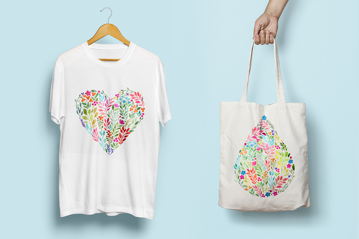 Watercolor Floral Prints&Patterns, a Decorative Illustration by Katerina Osa (Photo 2 of 9)