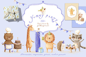 Yummy party - whimsy clipart
