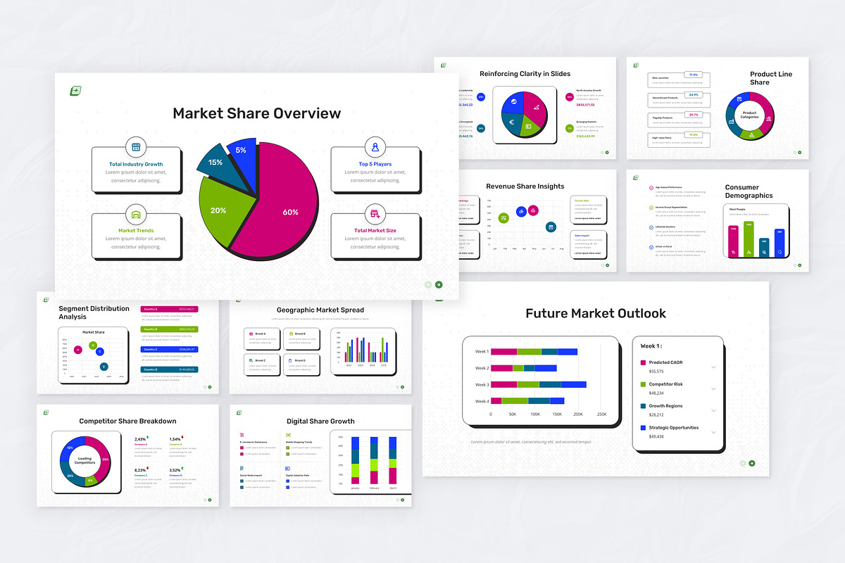 Market Share Infographic PowerPoint, a Design Template by Antstheme (Photo 3 of 3)