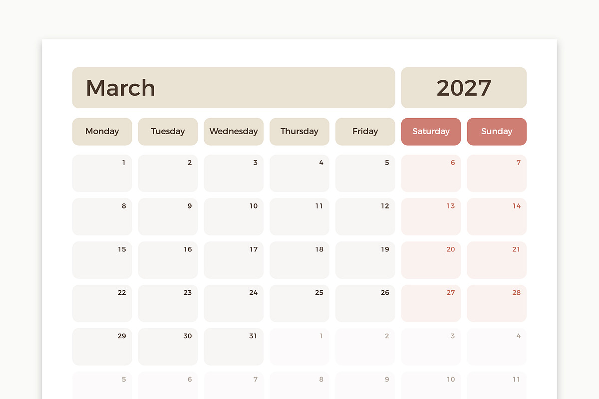 2027 Calendar and Planner, a Stationery Template by PixMarket (Photo 3 of 9)