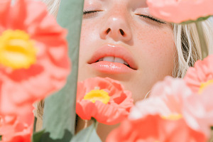 summer woman with pink brows, a Beauty & Fashion Photo by Bunny's Little Shop