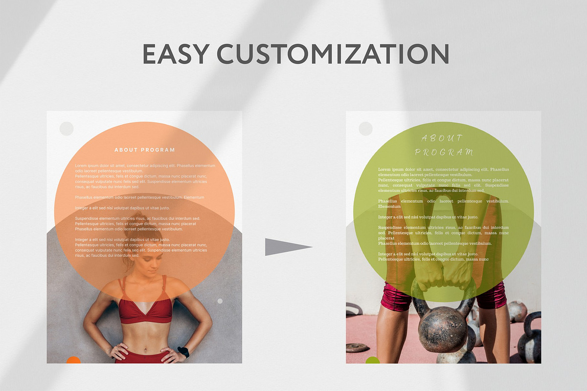 Fitness workout program template., a Magazine Template by Handy Template (Photo 9 of 10)