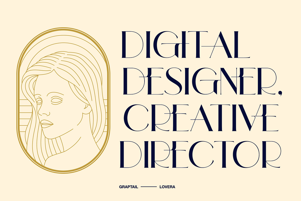 Lovera - Art Deco Typeface, a Sans Serif Font by Graptail (Photo 7 of 12)