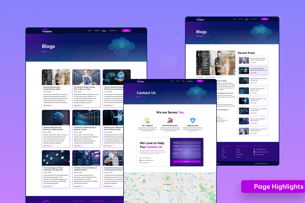 Keepter - Hosting Website UI Kit, an UI Kit Template by Uptechies (Photo 4 of 4)
