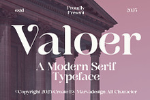 Valoer - A Modern Serif Font