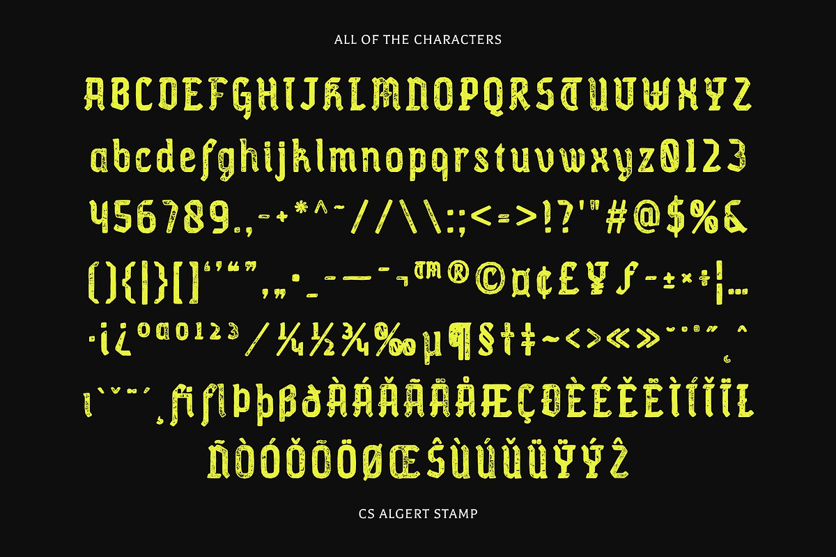 CS Algert Stamp, a Blackletter Font by Craft Supply Co. (Photo 8 of 8)