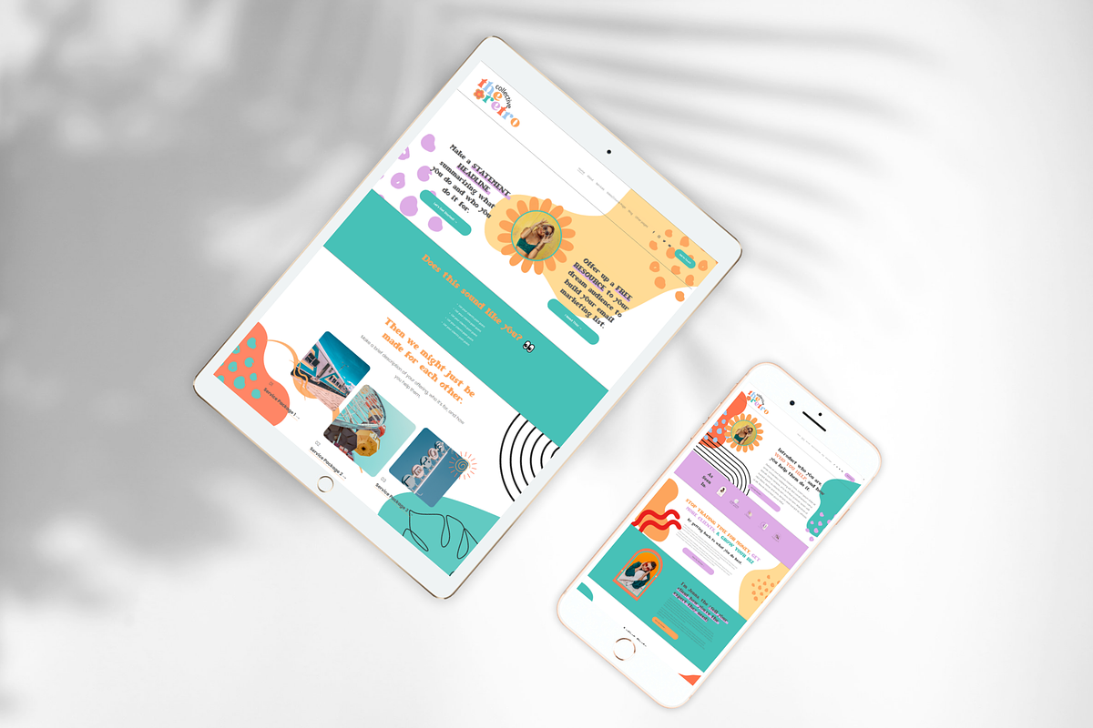 Squarespace 7.1 Theme: Retro, a Landing Page Template by tinathetinybeana (Photo 6 of 8)