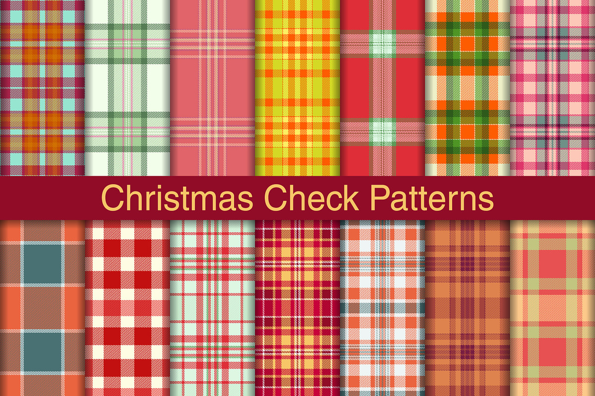 #141 Christmas Check Patterns, a Pattern Graphic by Plaid4You (Photo 1 of 5)