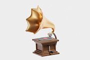 Gramophone 3d model, an Object 3D Model by fahad121 (Thumbnail 4 of 7)