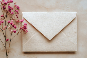 Pink flower envelope, a Photo by Beautiful things