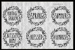 Farmhouse Wreaths A Set Of 6 Quotes