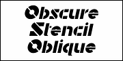 Obscure Stencil JNL, a Font by Jeff Levine Fonts (Thumbnail 4 of 5)