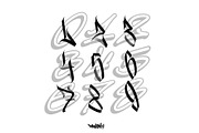 Tattoo Numbers  For Procreate, a Brush Add-On by Torus1 (Thumbnail 3 of 6)