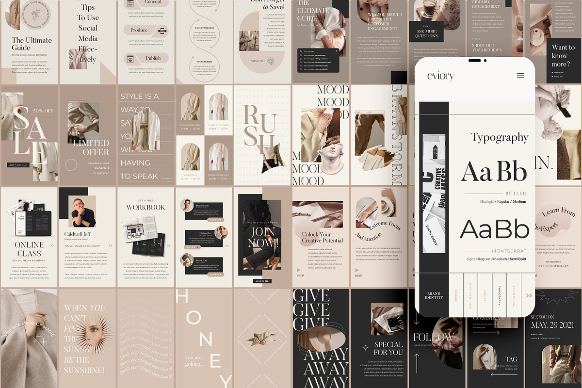 8 in 1 Bundle Carousel Coach CANVA, a Social Media Template by Eviory