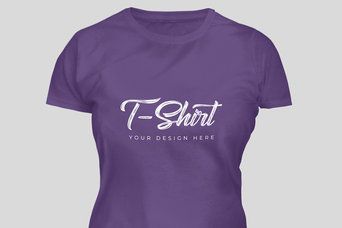 3D Ladies Fit T-Shirt Mockup, an Apparel Mockup by Aurora Graphics (Photo 2 of 5)
