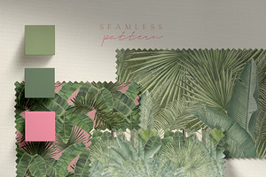 Tropical Vintage Jungle Palm Leaves