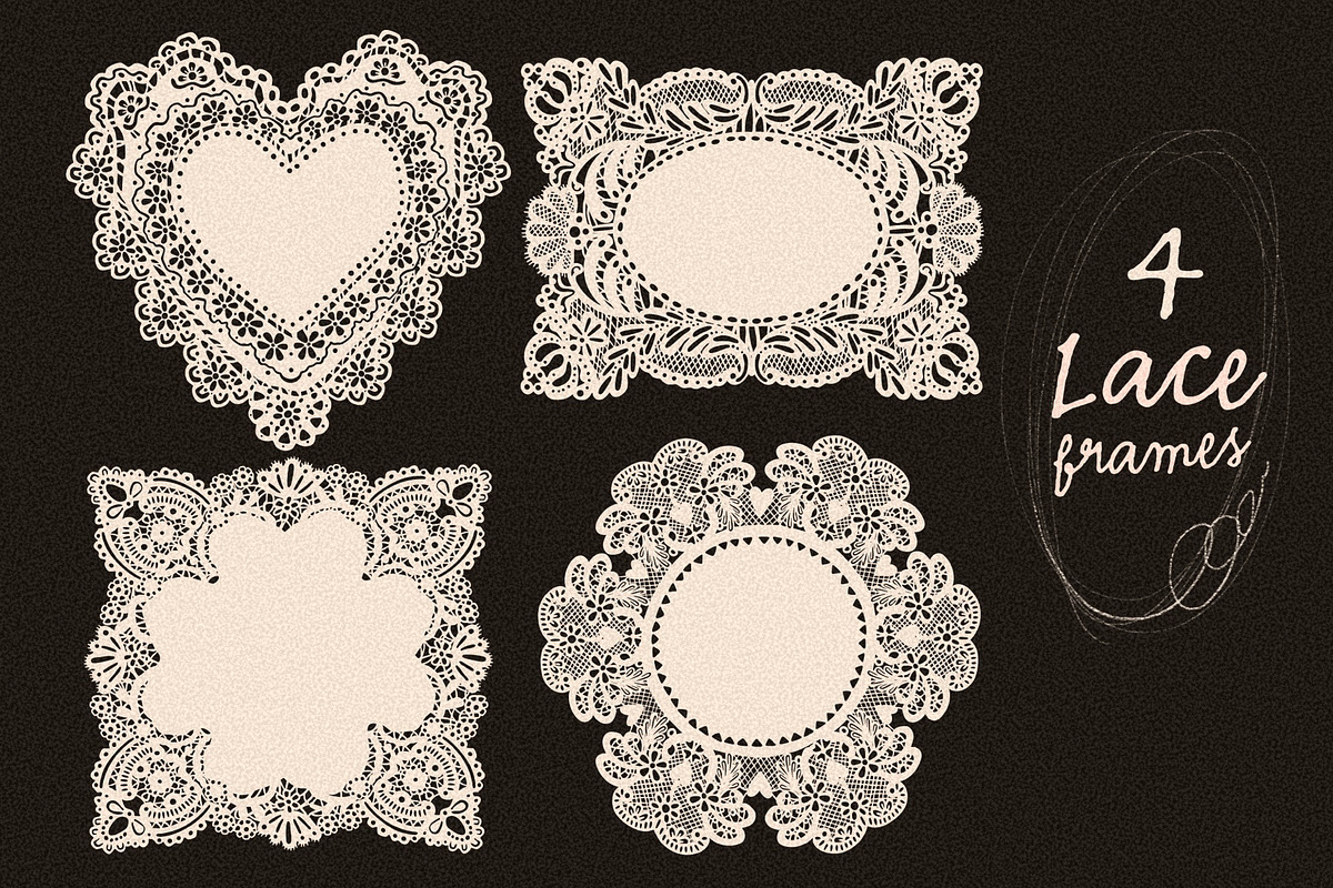 Lace Bows and frames, a Decorative Illustration by Twisted Tail (Photo 2 of 10)