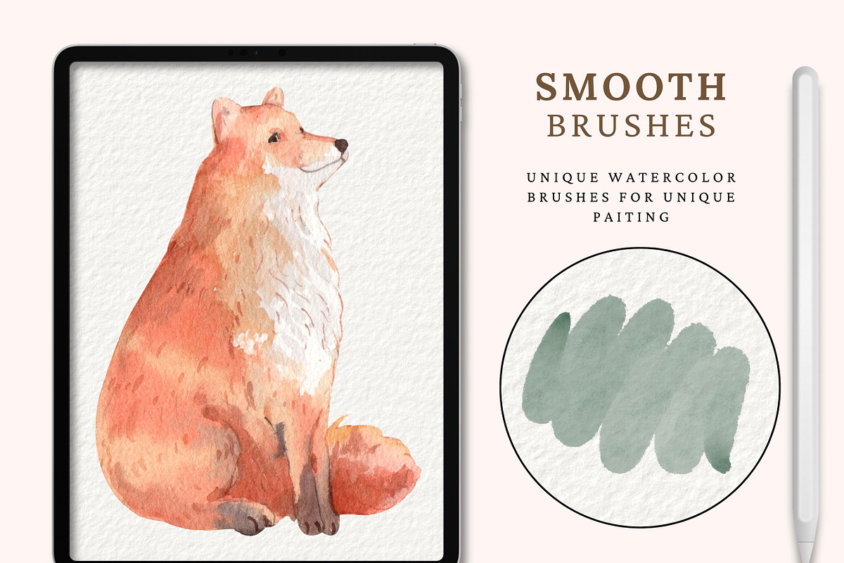 REALISTIC PROCREATE WATERCOLOR BRUSH, a Brush Add-On by BeeRubby (Photo 2 of 10)