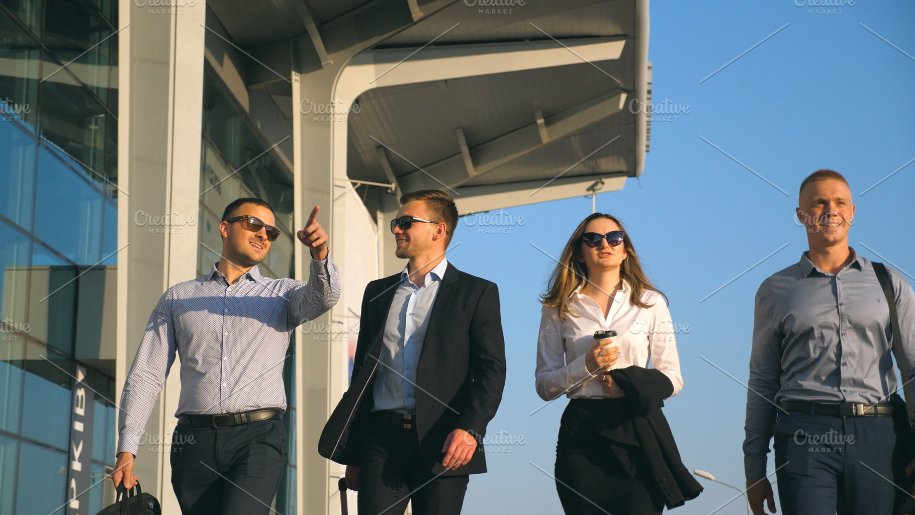 Group of young happy businessmen featuring emotions, positive, and smile, a Person Photo by Footage Autor