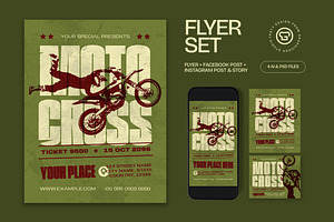 Moto Cross Flyer, a Flyer Template by graphicook