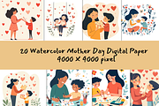 Mother’s Day Clipart Kids & Crafts, an Illustration by ikarifq shop (Thumbnail 1 of 4)