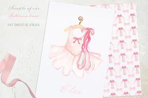 Ballerina Pink Watercolor Crest