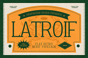 Latroif, a Serif Font by graphicook (Thumbnail 1 of 10)