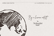 Etched Globe Sketches Collection, an Object Illustration by TheMountBirdStudio (Thumbnail 3 of 8)